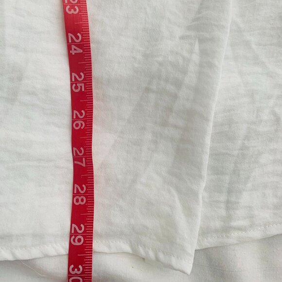 Esqualo White Blouse 3/4 sleeves with pearl details Size US 12 - Picture 6 of 8